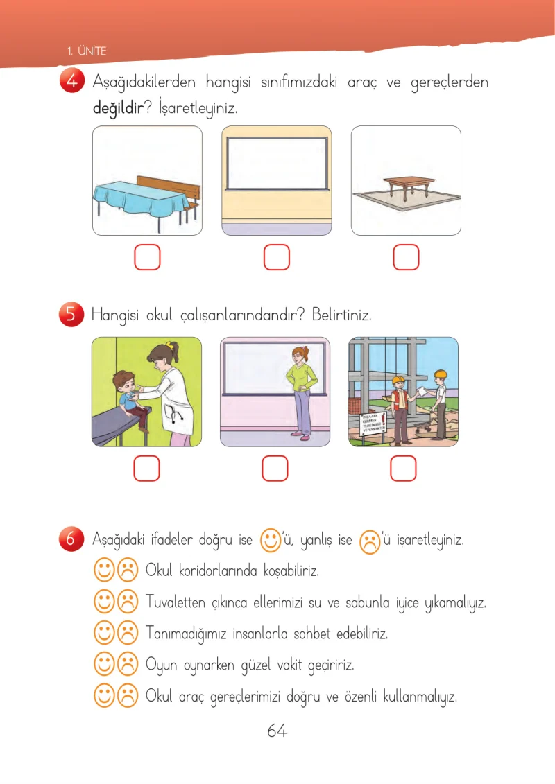 1. Sınıf Hayat Bilgisi Ders Kitabı Cevapları İhsan Yayıncılık Sayfa 64