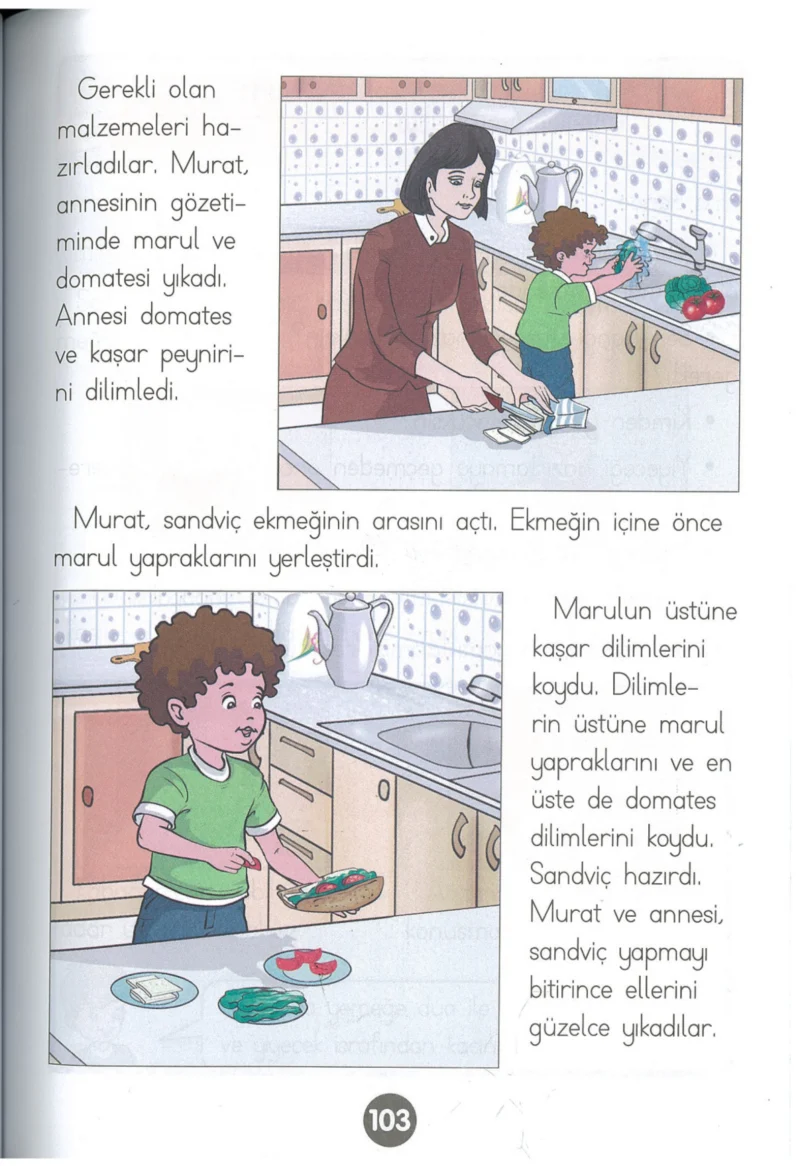 1. Sınıf Hayat Bilgisi Ders Kitabı Cevapları Kök-e Yayınları Sayfa 103