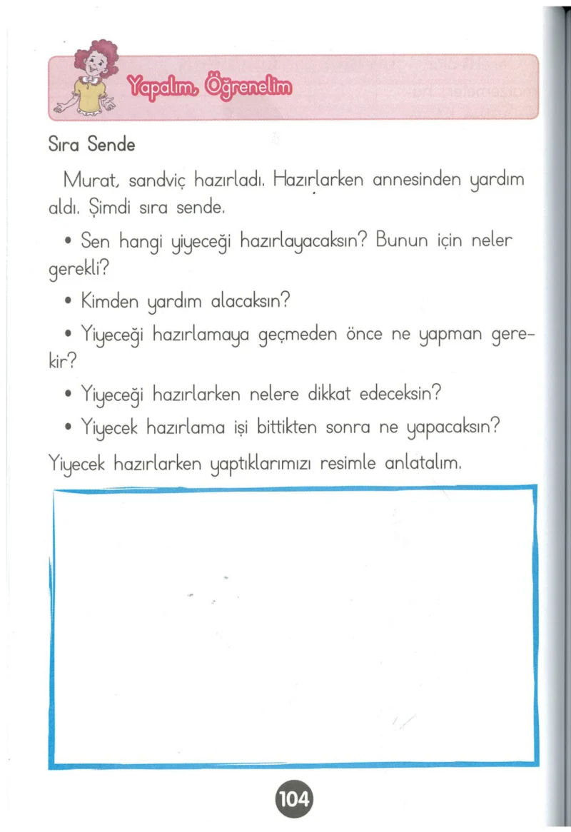 1. Sınıf Hayat Bilgisi Ders Kitabı Cevapları Kök-e Yayınları Sayfa 104