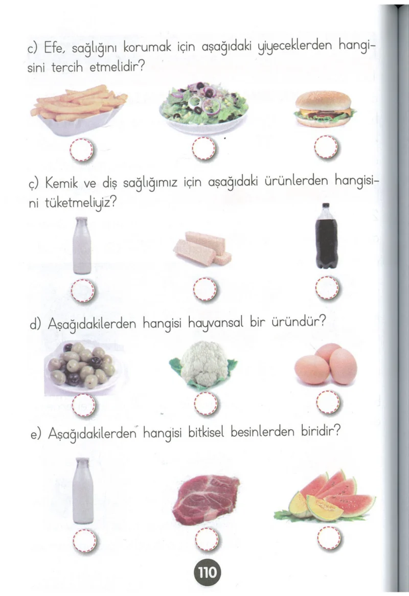 1. Sınıf Hayat Bilgisi Ders Kitabı Cevapları Kök-e Yayınları Sayfa 110