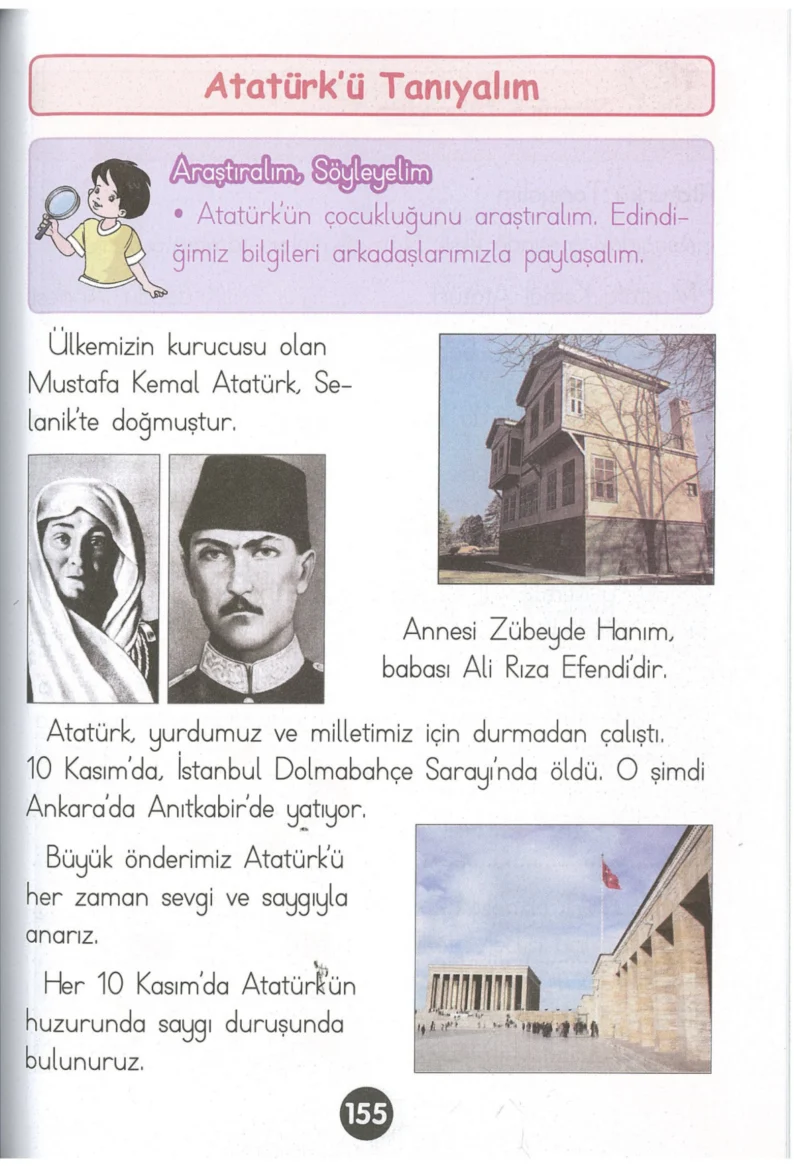 1. Sınıf Hayat Bilgisi Ders Kitabı Cevapları Kök-e Yayınları Sayfa 155