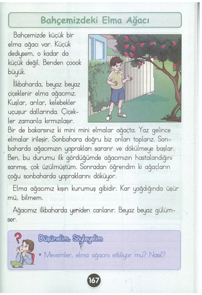 1. Sınıf Hayat Bilgisi Ders Kitabı Cevapları Kök-e Yayınları Sayfa 167