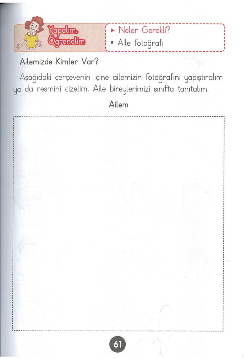 1. Sınıf Hayat Bilgisi Ders Kitabı Cevapları Kök-e Yayınları Sayfa 61