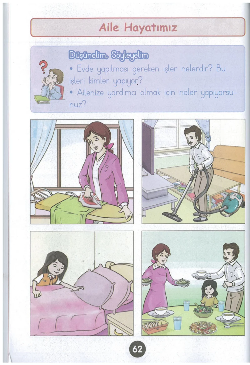 1. Sınıf Hayat Bilgisi Ders Kitabı Cevapları Kök-e Yayınları Sayfa 62