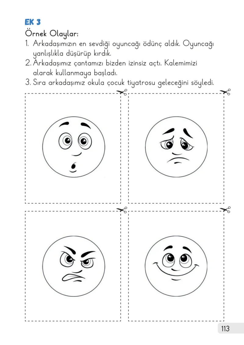 1. Sınıf Hayat Bilgisi Ders Kitabı Cevapları Meb Yayınları 1. Kitap Sayfa 113