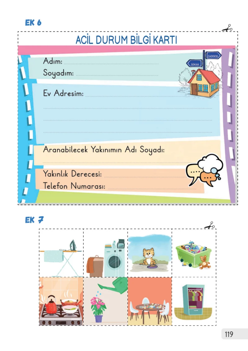1. Sınıf Hayat Bilgisi Ders Kitabı Cevapları Meb Yayınları 1. Kitap Sayfa 119