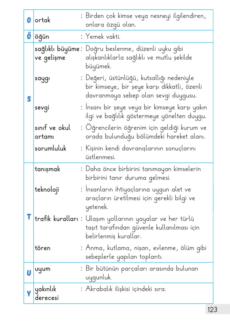 1. Sınıf Hayat Bilgisi Ders Kitabı Cevapları Meb Yayınları 1. Kitap Sayfa 123
