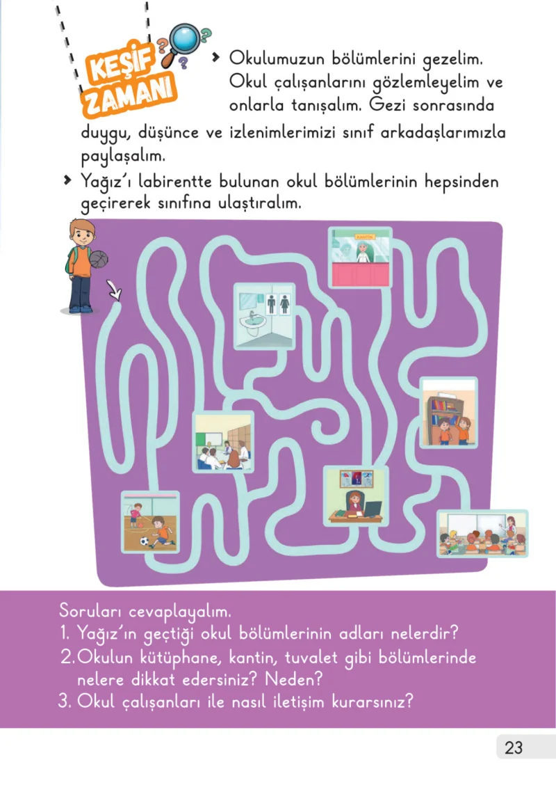 1. Sınıf Hayat Bilgisi Ders Kitabı Cevapları Meb Yayınları 1. Kitap Sayfa 23