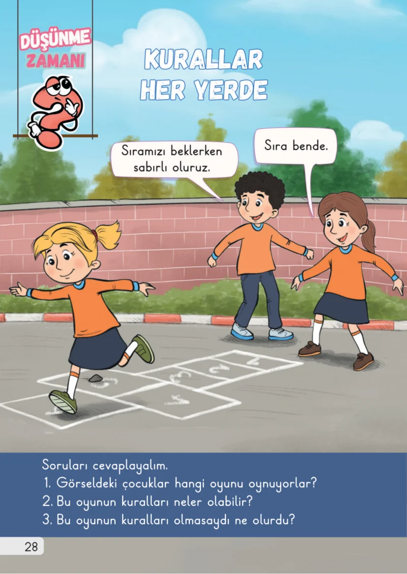 1. Sınıf Hayat Bilgisi Ders Kitabı Cevapları Meb Yayınları 1. Kitap Sayfa 28