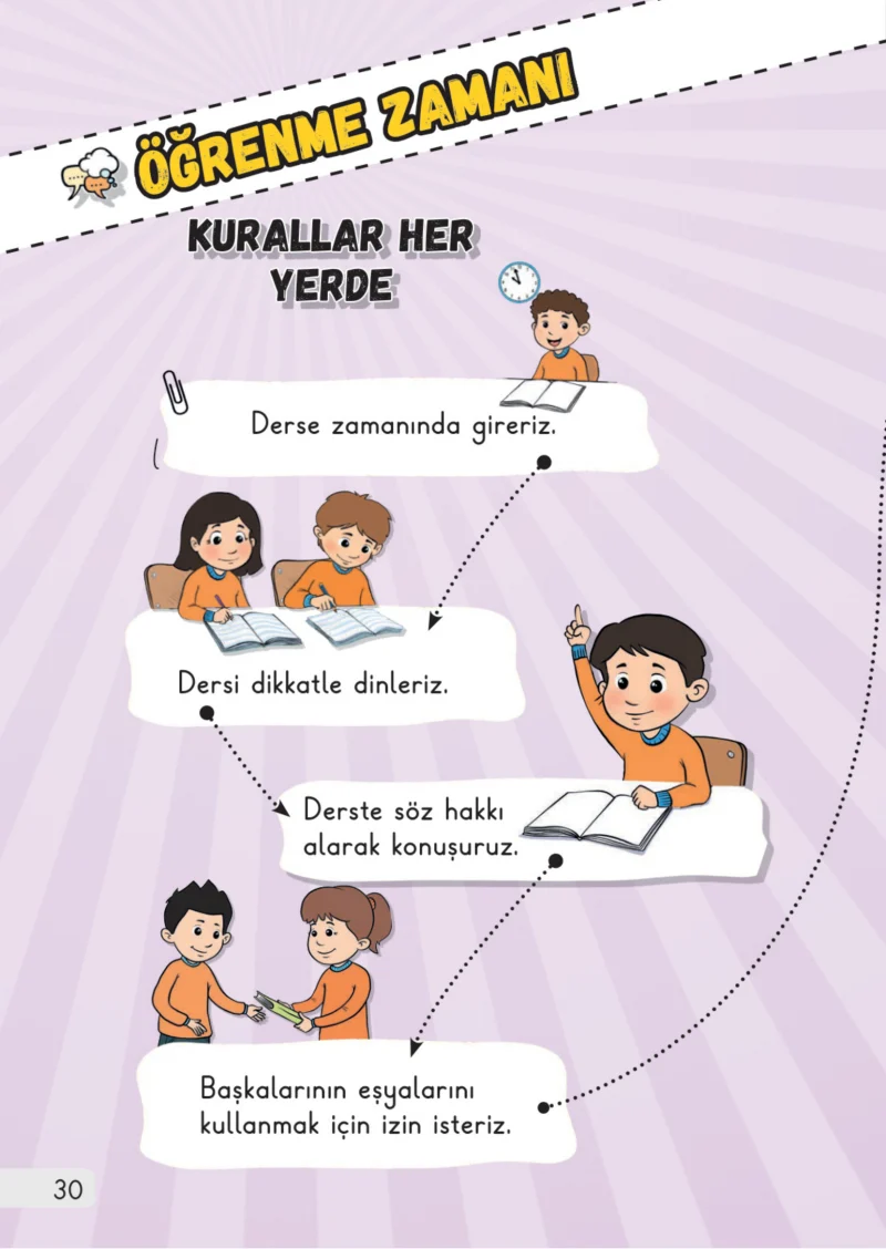 1. Sınıf Hayat Bilgisi Ders Kitabı Cevapları Meb Yayınları 1. Kitap Sayfa 30