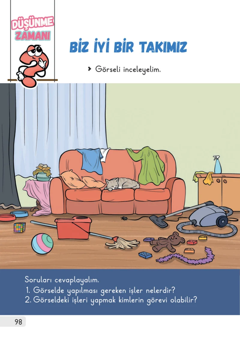 1. Sınıf Hayat Bilgisi Ders Kitabı Cevapları Meb Yayınları 1. Kitap Sayfa 98