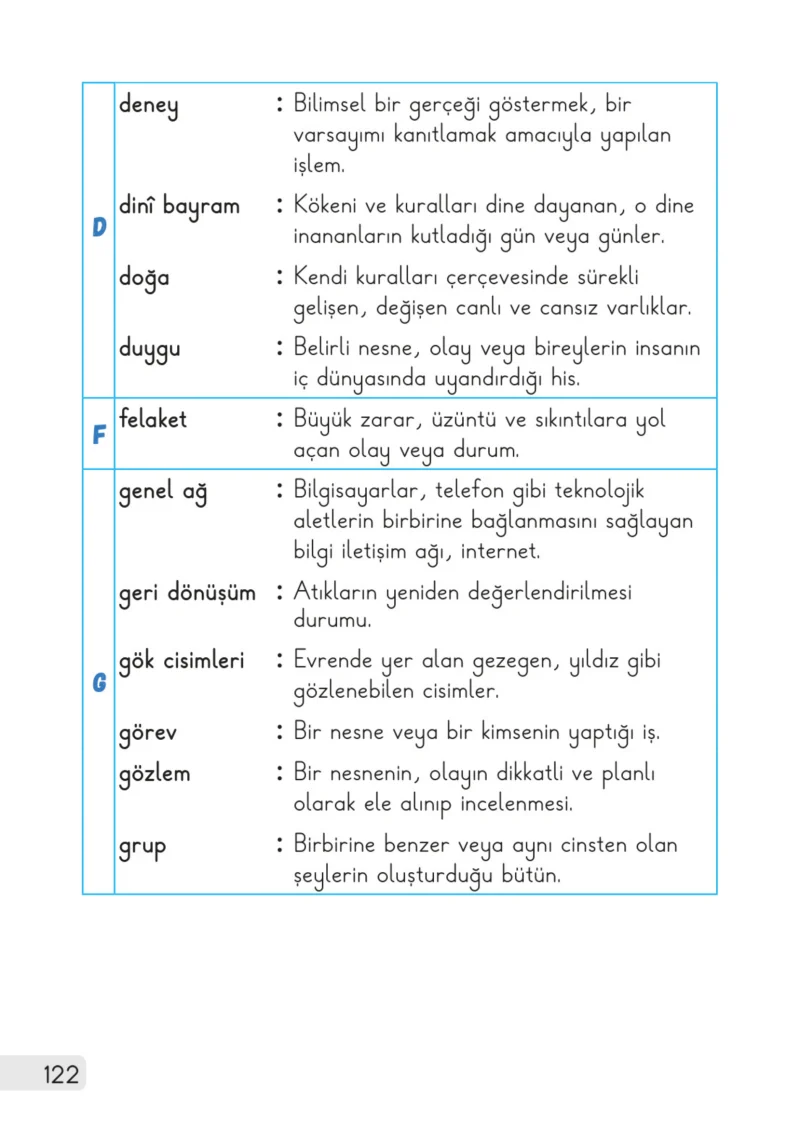 1. Sınıf Hayat Bilgisi Ders Kitabı Cevapları Meb Yayınları 2. Kitap Sayfa 122