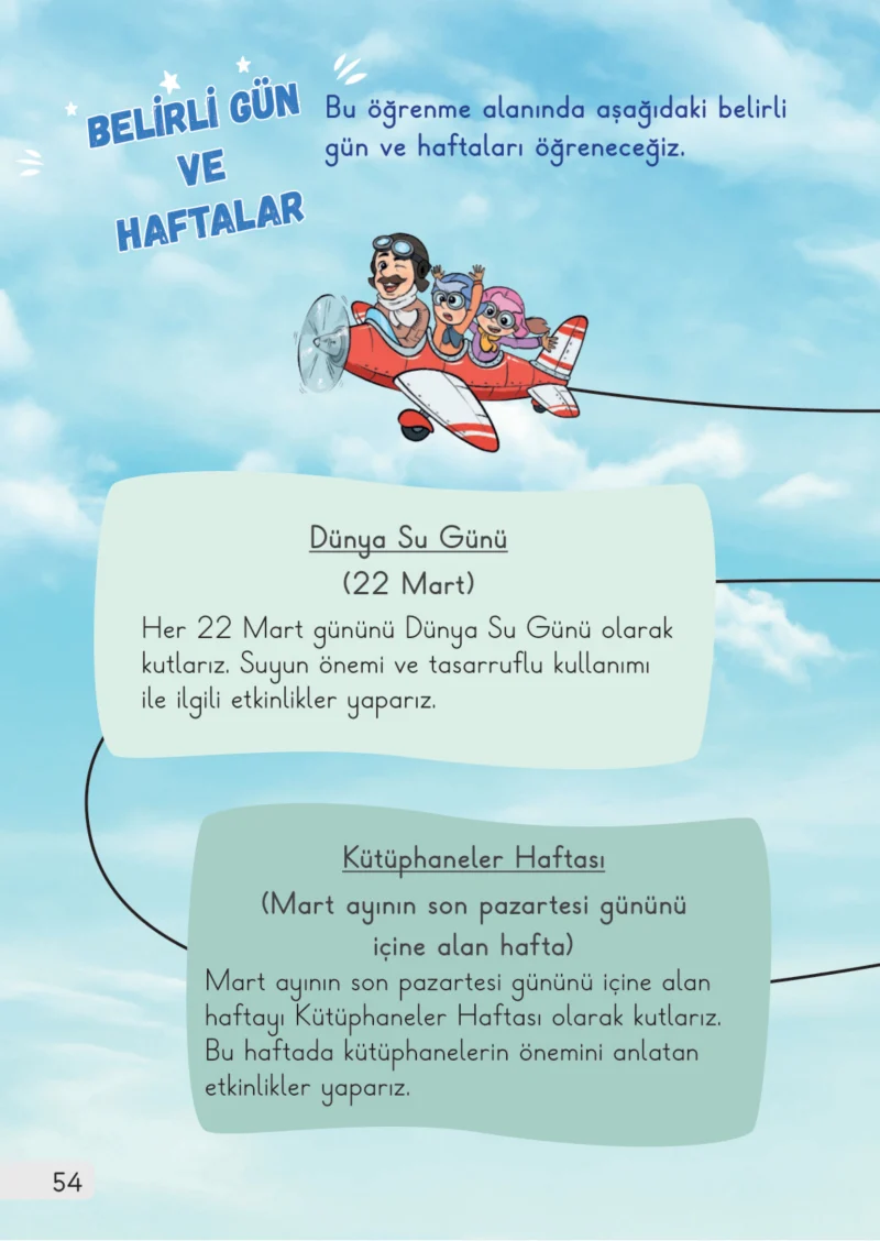 1. Sınıf Hayat Bilgisi Ders Kitabı Cevapları Meb Yayınları 2. Kitap Sayfa 54