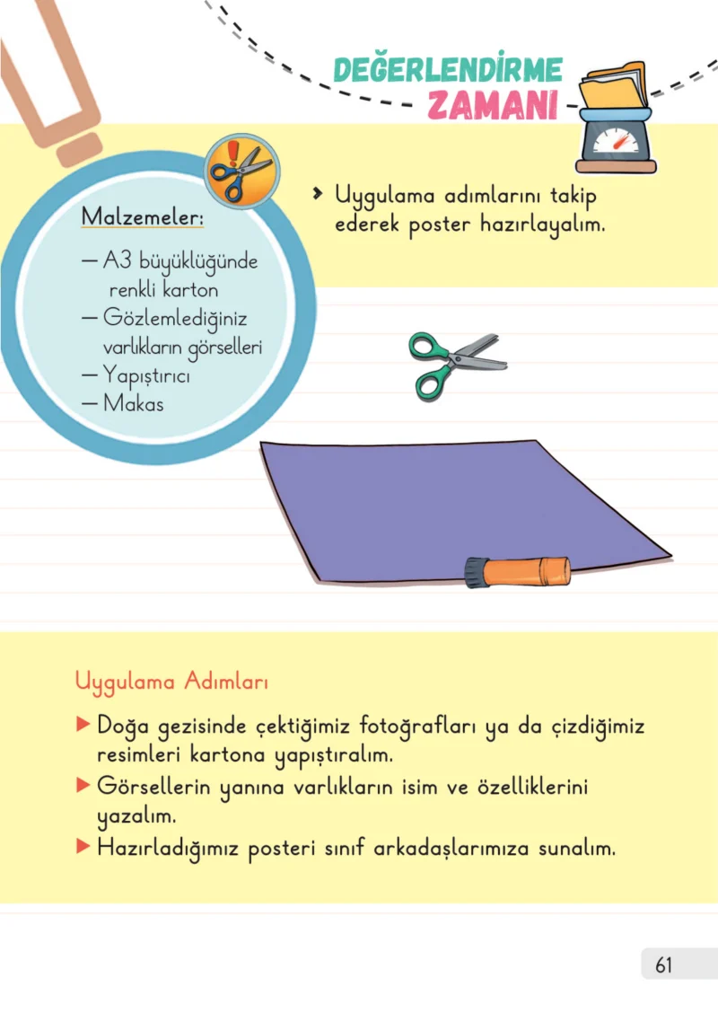 1. Sınıf Hayat Bilgisi Ders Kitabı Cevapları Meb Yayınları 2. Kitap Sayfa 61