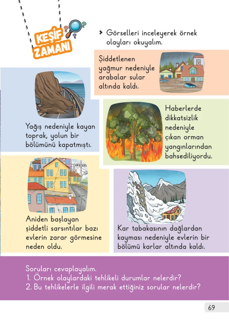 1. Sınıf Hayat Bilgisi Ders Kitabı Cevapları Meb Yayınları 2. Kitap Sayfa 69