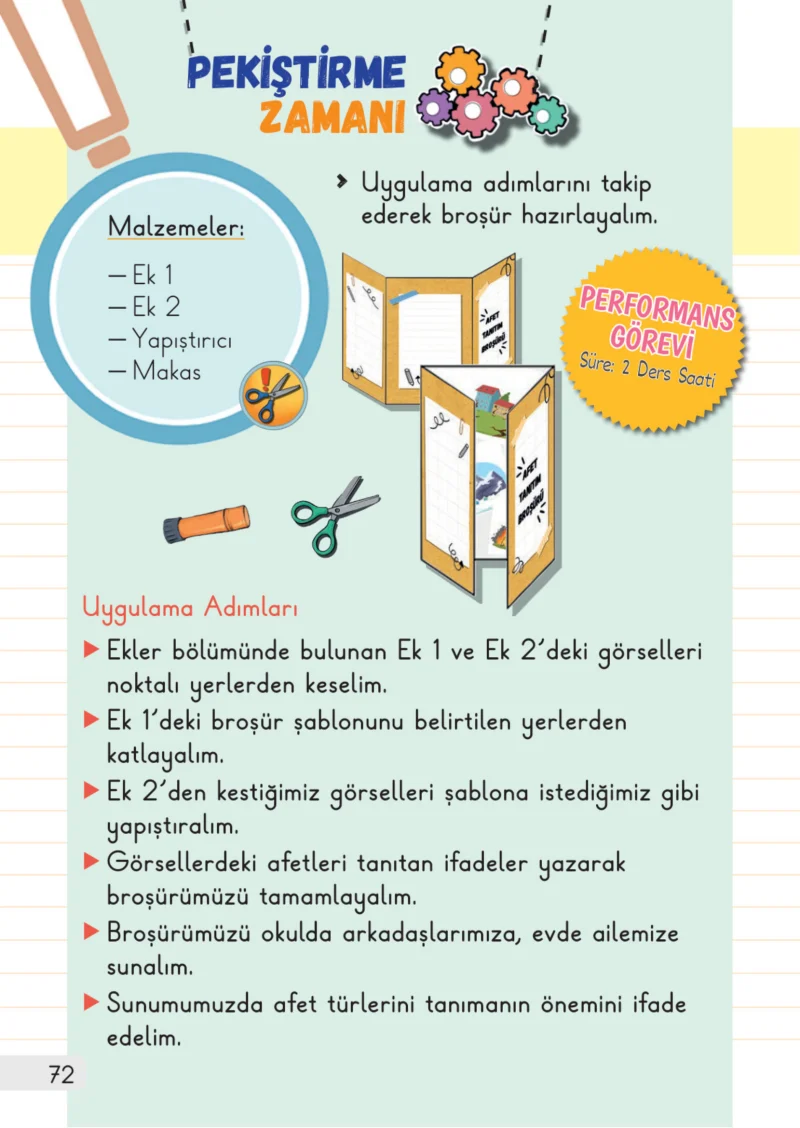 1. Sınıf Hayat Bilgisi Ders Kitabı Cevapları Meb Yayınları 2. Kitap Sayfa 72
