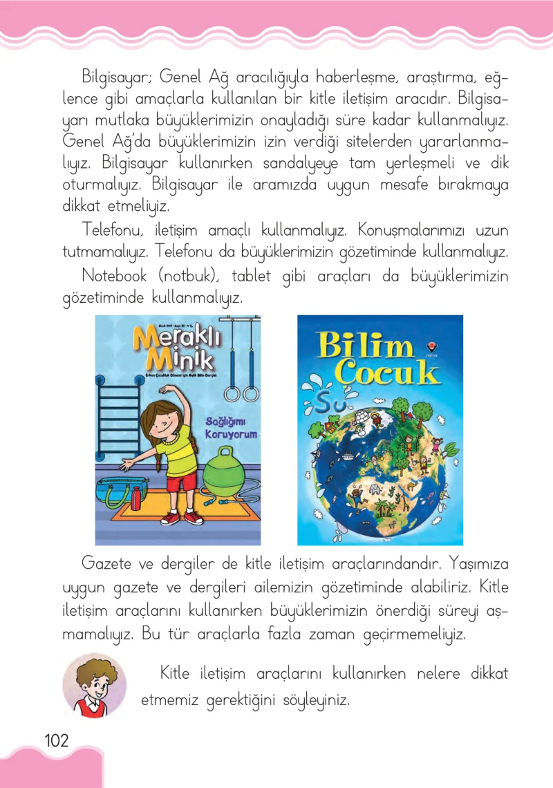 1. Sınıf Hayat Bilgisi Ders Kitabı Cevapları Pasifik Yayınları Sayfa 102