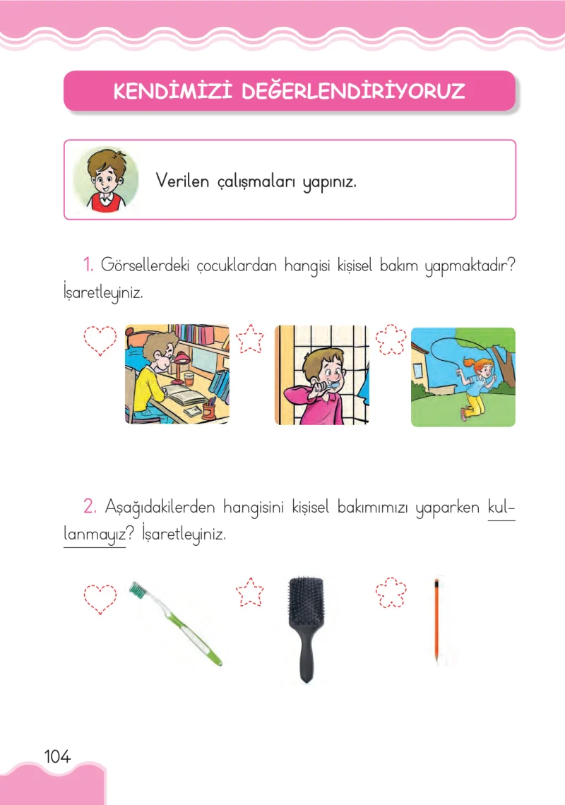 1. Sınıf Hayat Bilgisi Ders Kitabı Cevapları Pasifik Yayınları Sayfa 104