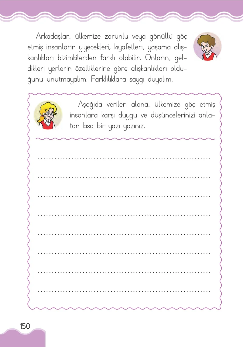 1. Sınıf Hayat Bilgisi Ders Kitabı Cevapları Pasifik Yayınları Sayfa 150