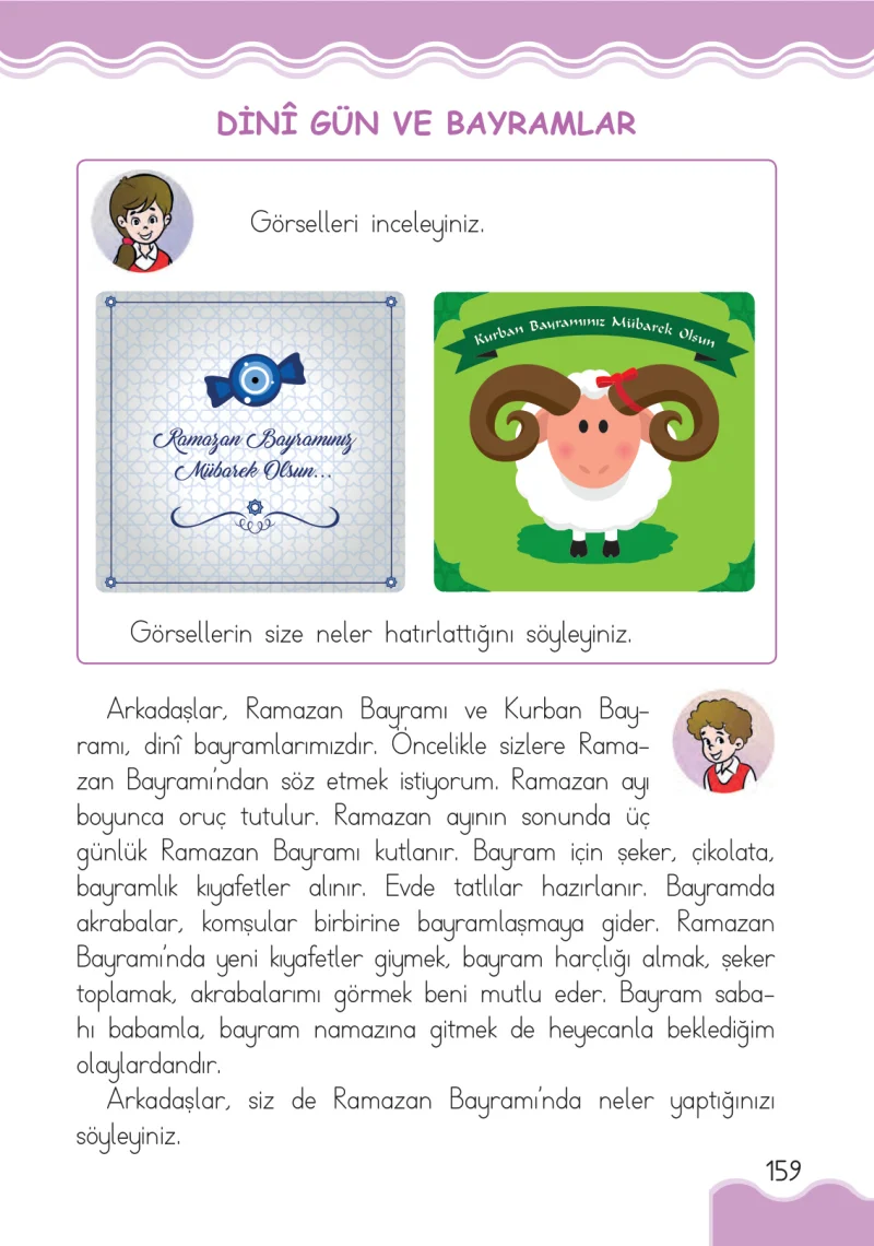 1. Sınıf Hayat Bilgisi Ders Kitabı Cevapları Pasifik Yayınları Sayfa 159