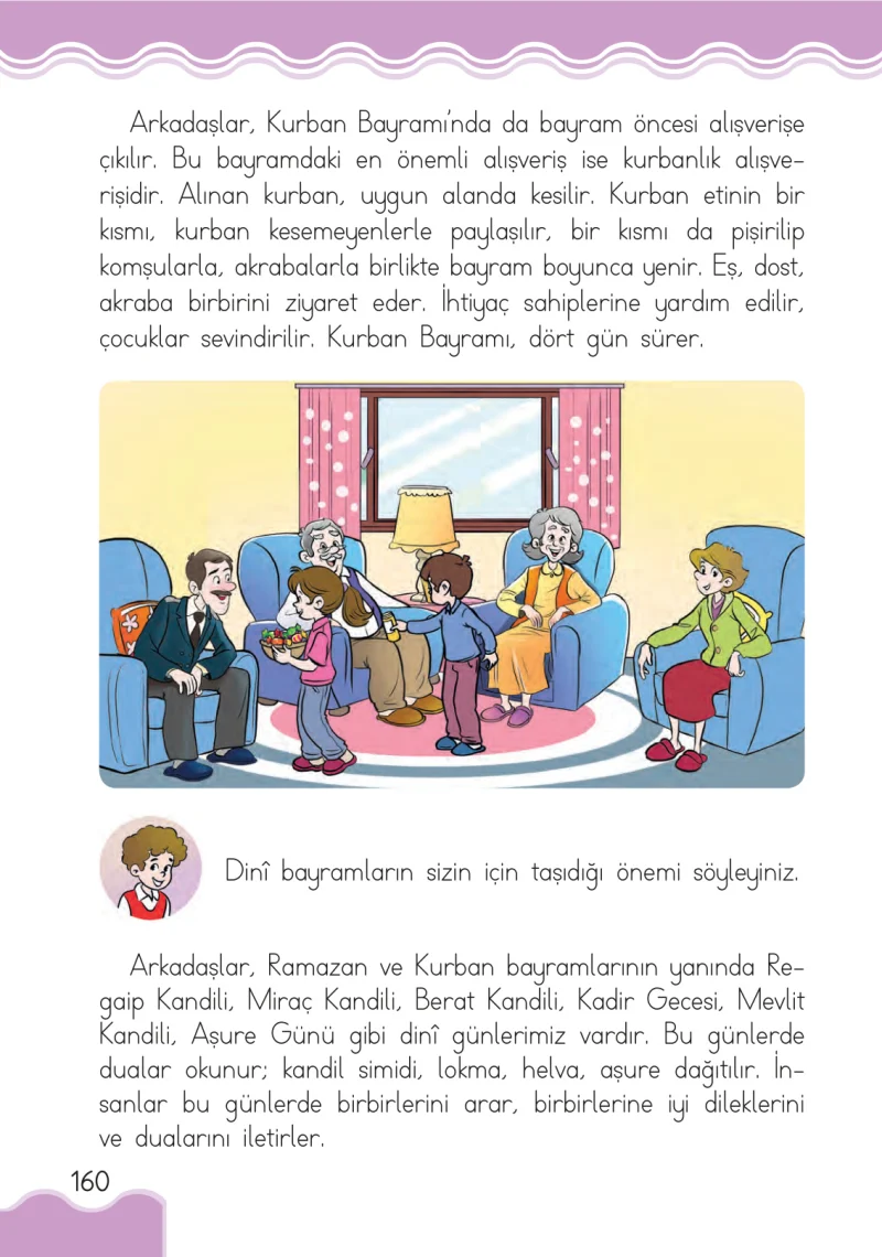1. Sınıf Hayat Bilgisi Ders Kitabı Cevapları Pasifik Yayınları Sayfa 160