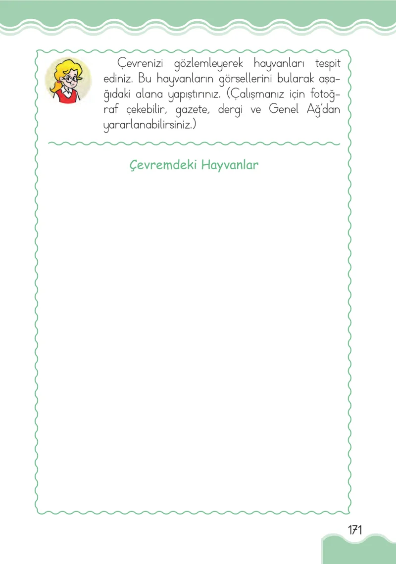 1. Sınıf Hayat Bilgisi Ders Kitabı Cevapları Pasifik Yayınları Sayfa 171