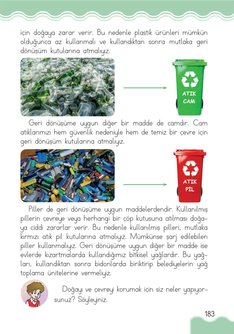 1. Sınıf Hayat Bilgisi Ders Kitabı Cevapları Pasifik Yayınları Sayfa 183