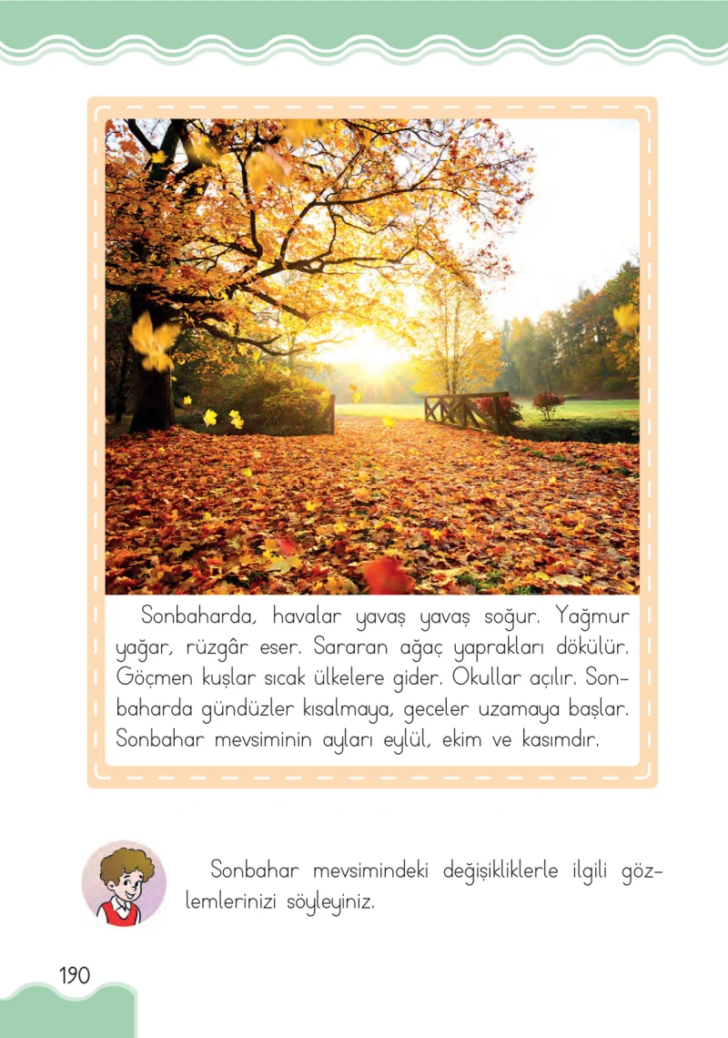 1. Sınıf Hayat Bilgisi Ders Kitabı Cevapları Pasifik Yayınları Sayfa 190