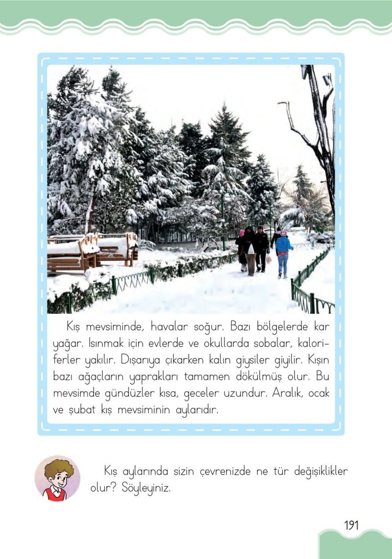 1. Sınıf Hayat Bilgisi Ders Kitabı Cevapları Pasifik Yayınları Sayfa 191