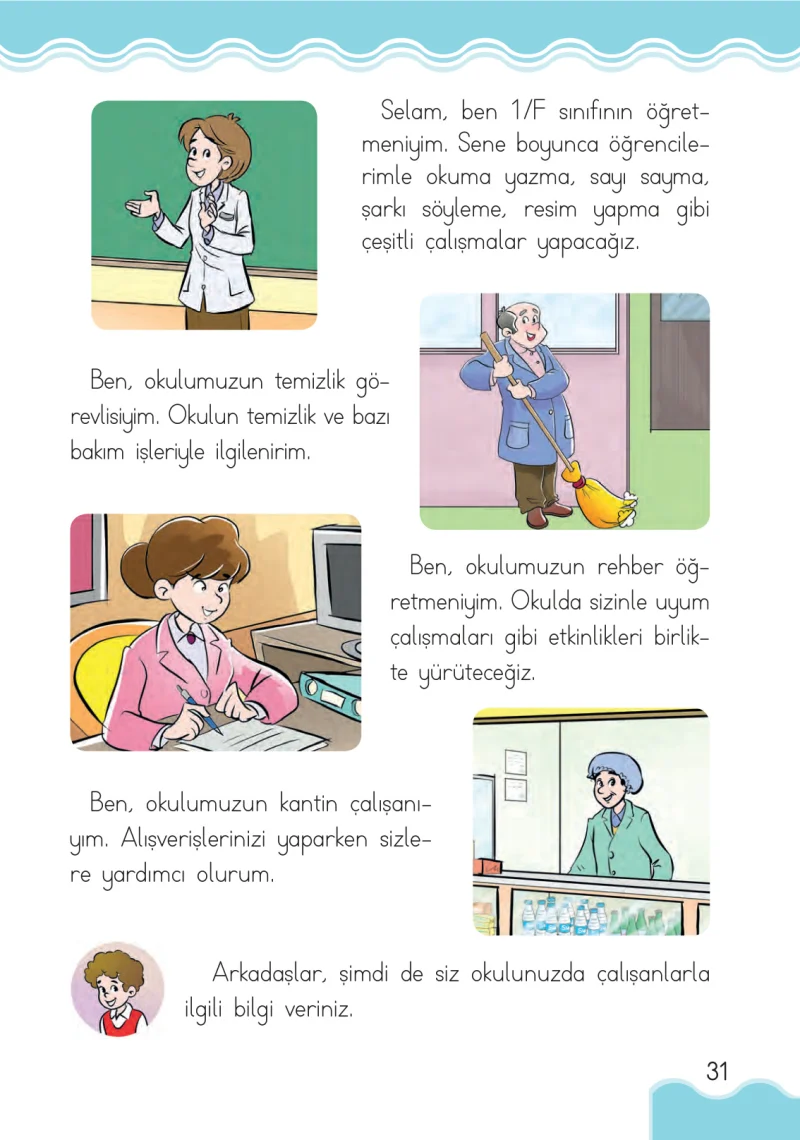 1. Sınıf Hayat Bilgisi Ders Kitabı Cevapları Pasifik Yayınları Sayfa 31