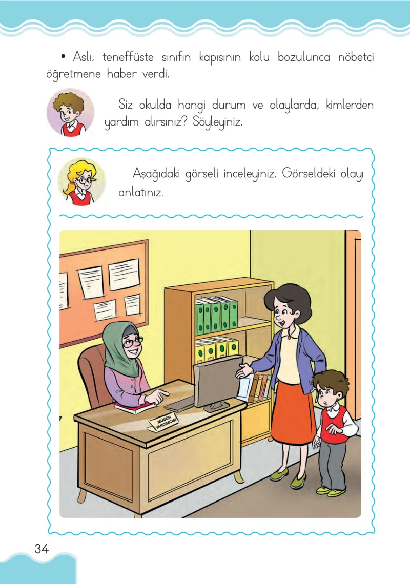 1. Sınıf Hayat Bilgisi Ders Kitabı Cevapları Pasifik Yayınları Sayfa 34