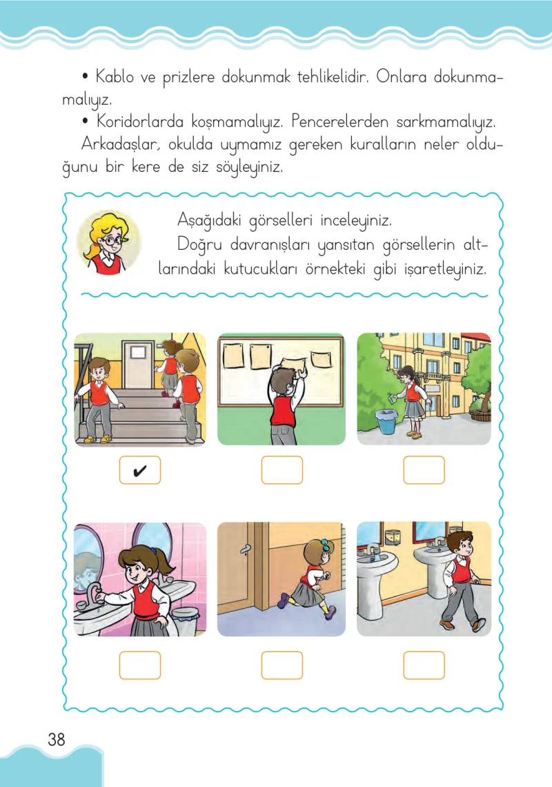1. Sınıf Hayat Bilgisi Ders Kitabı Cevapları Pasifik Yayınları Sayfa 38