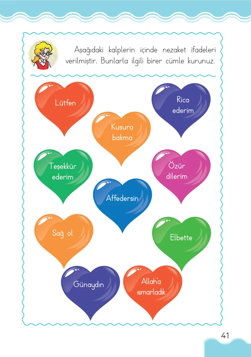 1. Sınıf Hayat Bilgisi Ders Kitabı Cevapları Pasifik Yayınları Sayfa 41