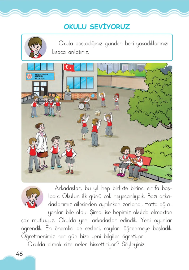 1. Sınıf Hayat Bilgisi Ders Kitabı Cevapları Pasifik Yayınları Sayfa 46