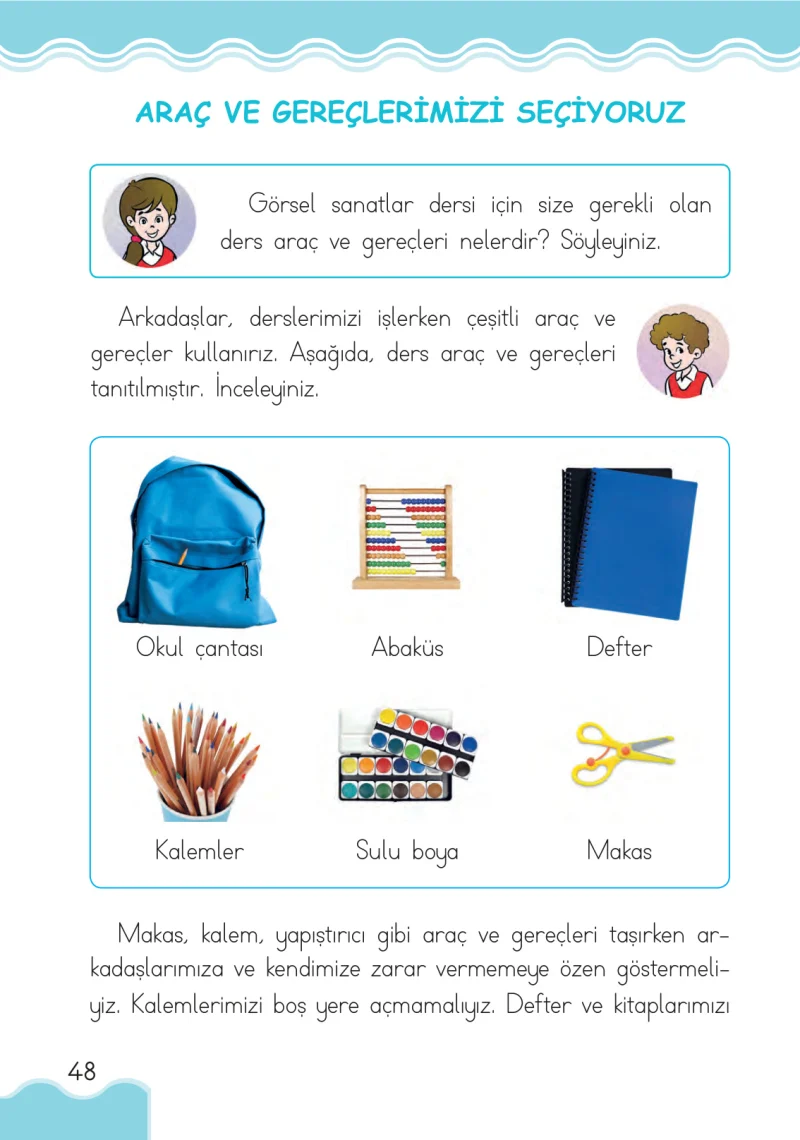 1. Sınıf Hayat Bilgisi Ders Kitabı Cevapları Pasifik Yayınları Sayfa 48
