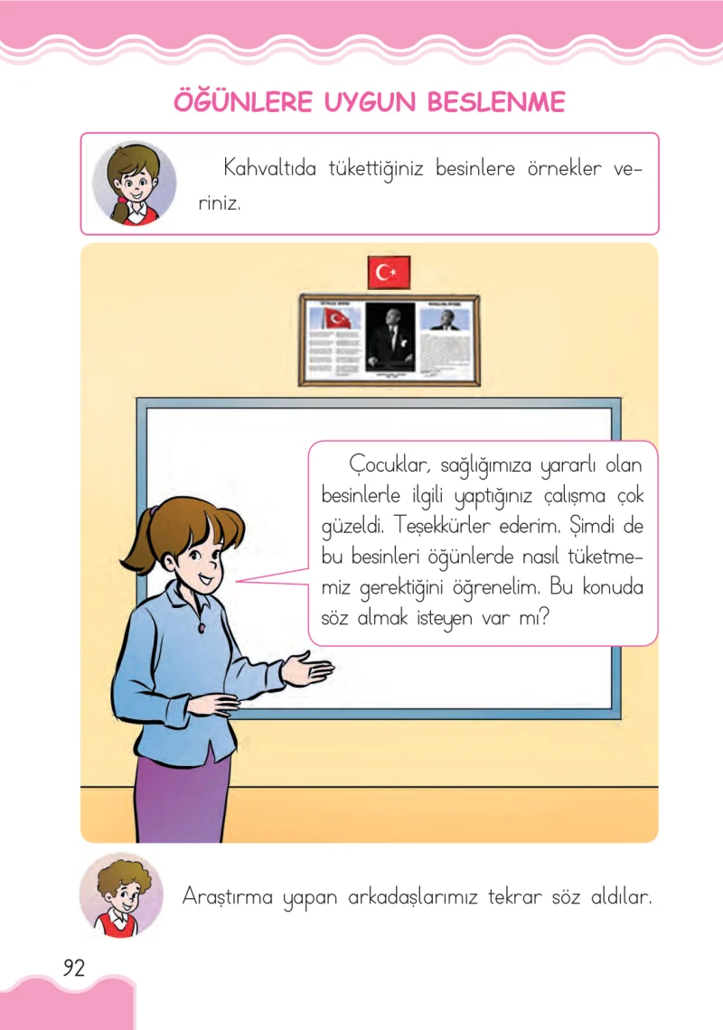 1. Sınıf Hayat Bilgisi Ders Kitabı Cevapları Pasifik Yayınları Sayfa 92