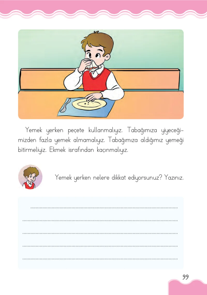 1. Sınıf Hayat Bilgisi Ders Kitabı Cevapları Pasifik Yayınları Sayfa 99