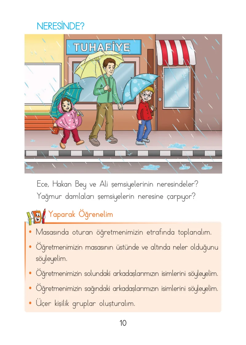 1. Sınıf Matematik Ders Kitabı Cevapları Açılım Yayınları Sayfa 10