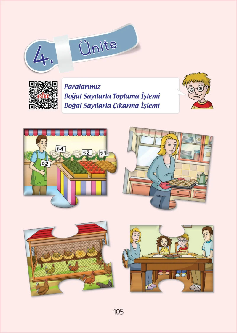 1. Sınıf Matematik Ders Kitabı Cevapları Açılım Yayınları Sayfa 105