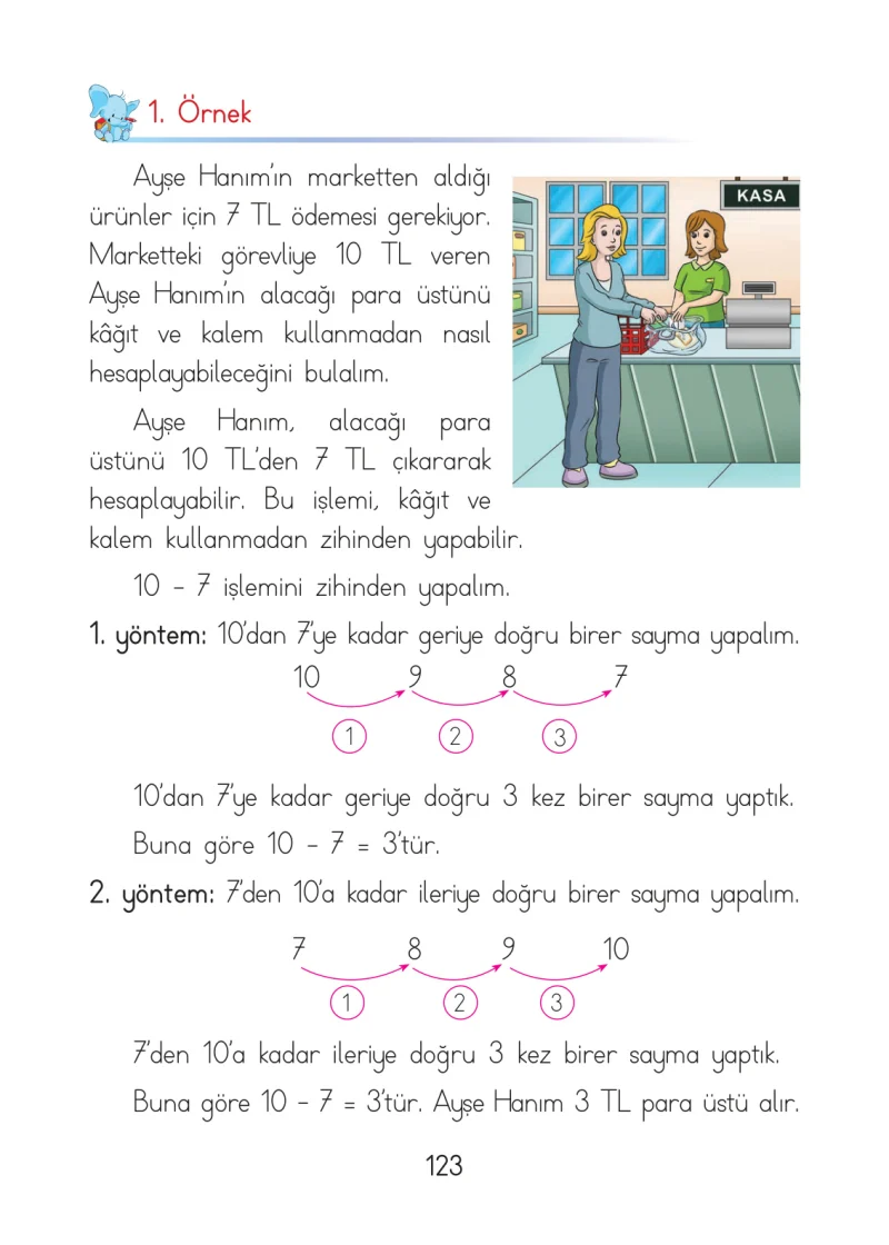 1. Sınıf Matematik Ders Kitabı Cevapları Açılım Yayınları Sayfa 123