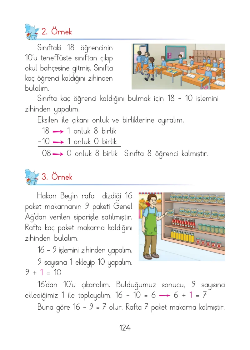 1. Sınıf Matematik Ders Kitabı Cevapları Açılım Yayınları Sayfa 124