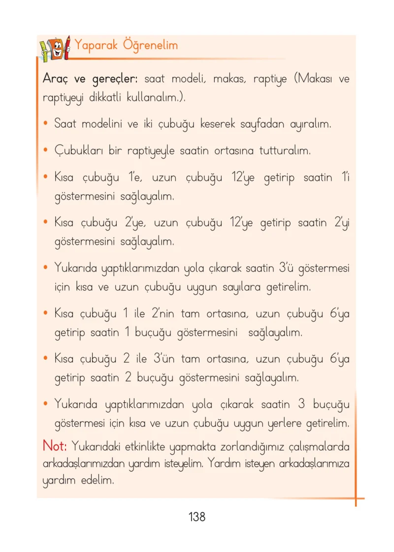 1. Sınıf Matematik Ders Kitabı Cevapları Açılım Yayınları Sayfa 138