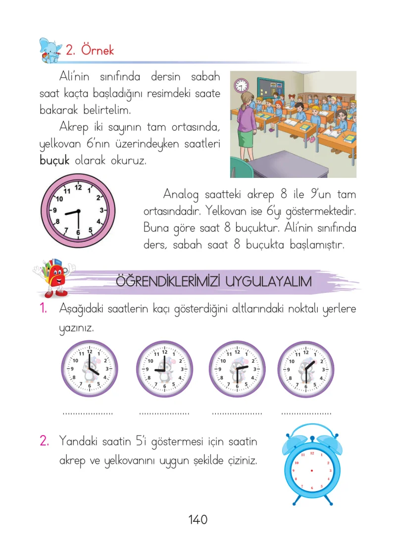 1. Sınıf Matematik Ders Kitabı Cevapları Açılım Yayınları Sayfa 140