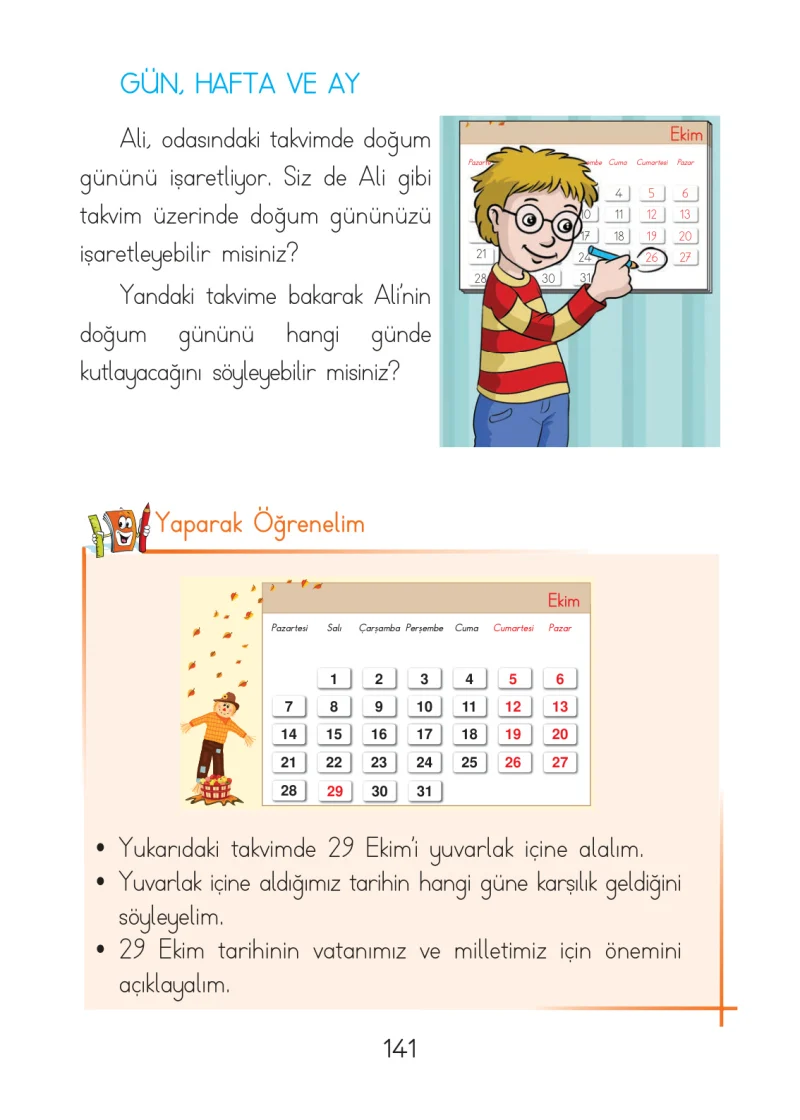 1. Sınıf Matematik Ders Kitabı Cevapları Açılım Yayınları Sayfa 141