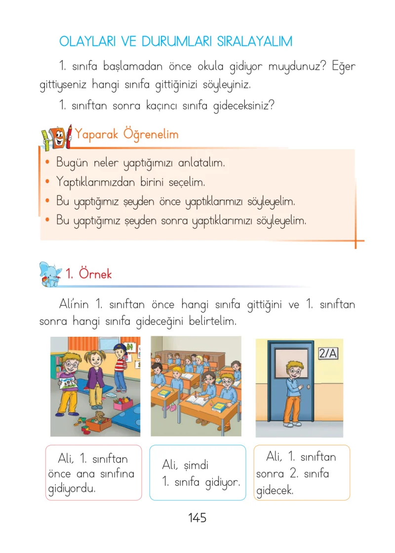 1. Sınıf Matematik Ders Kitabı Cevapları Açılım Yayınları Sayfa 145