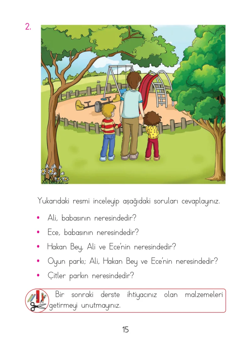 1. Sınıf Matematik Ders Kitabı Cevapları Açılım Yayınları Sayfa 15