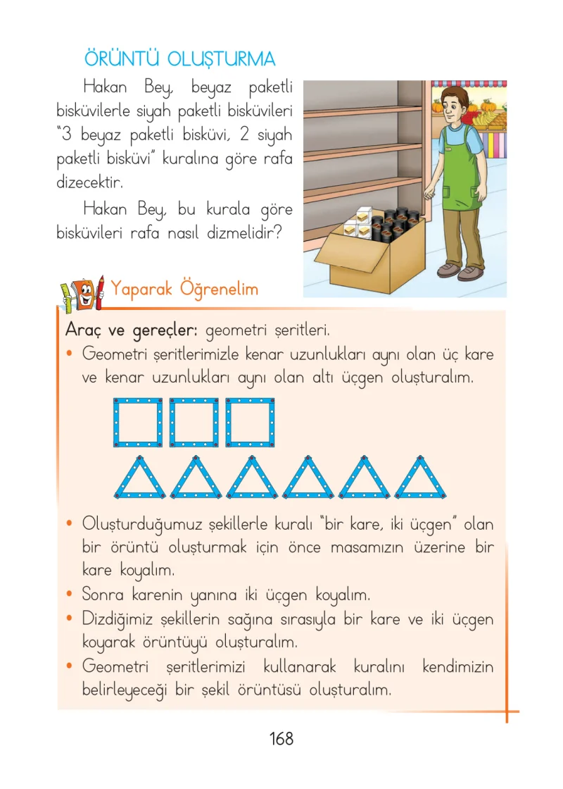 1. Sınıf Matematik Ders Kitabı Cevapları Açılım Yayınları Sayfa 168