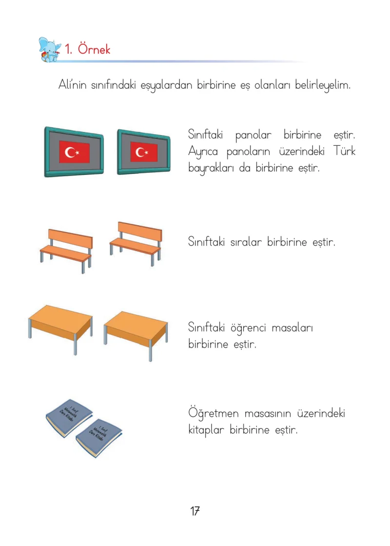 1. Sınıf Matematik Ders Kitabı Cevapları Açılım Yayınları Sayfa 17
