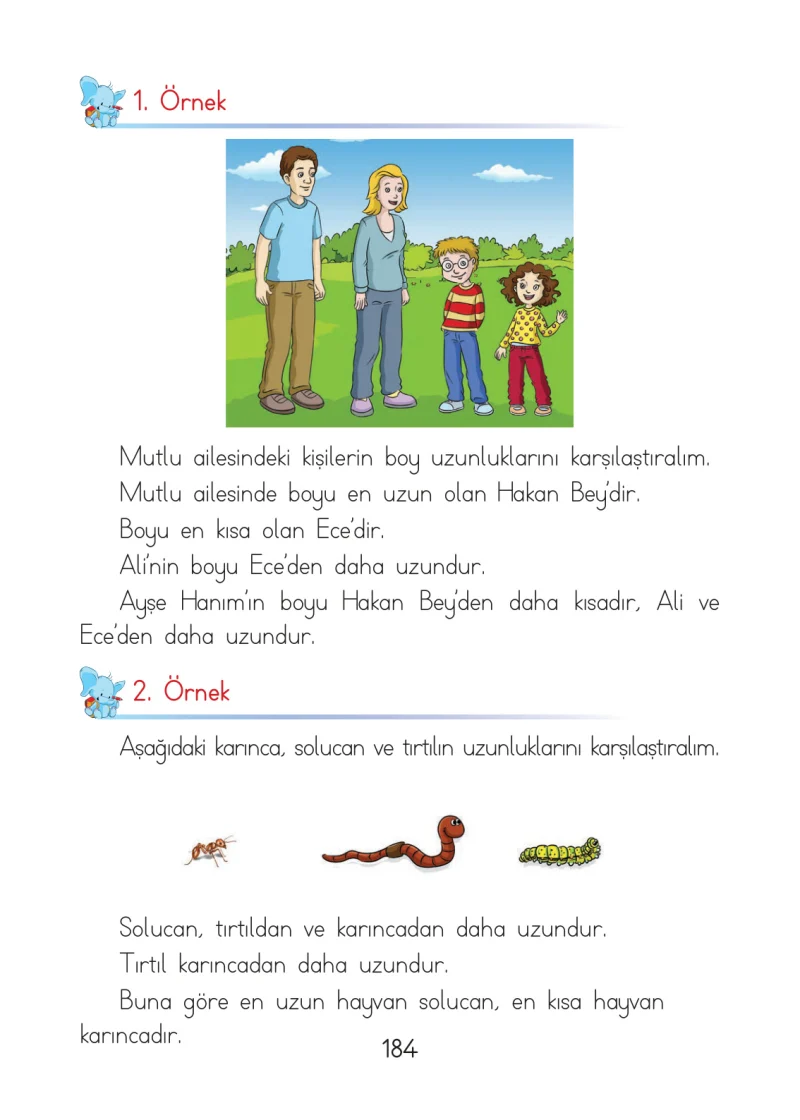 1. Sınıf Matematik Ders Kitabı Cevapları Açılım Yayınları Sayfa 184