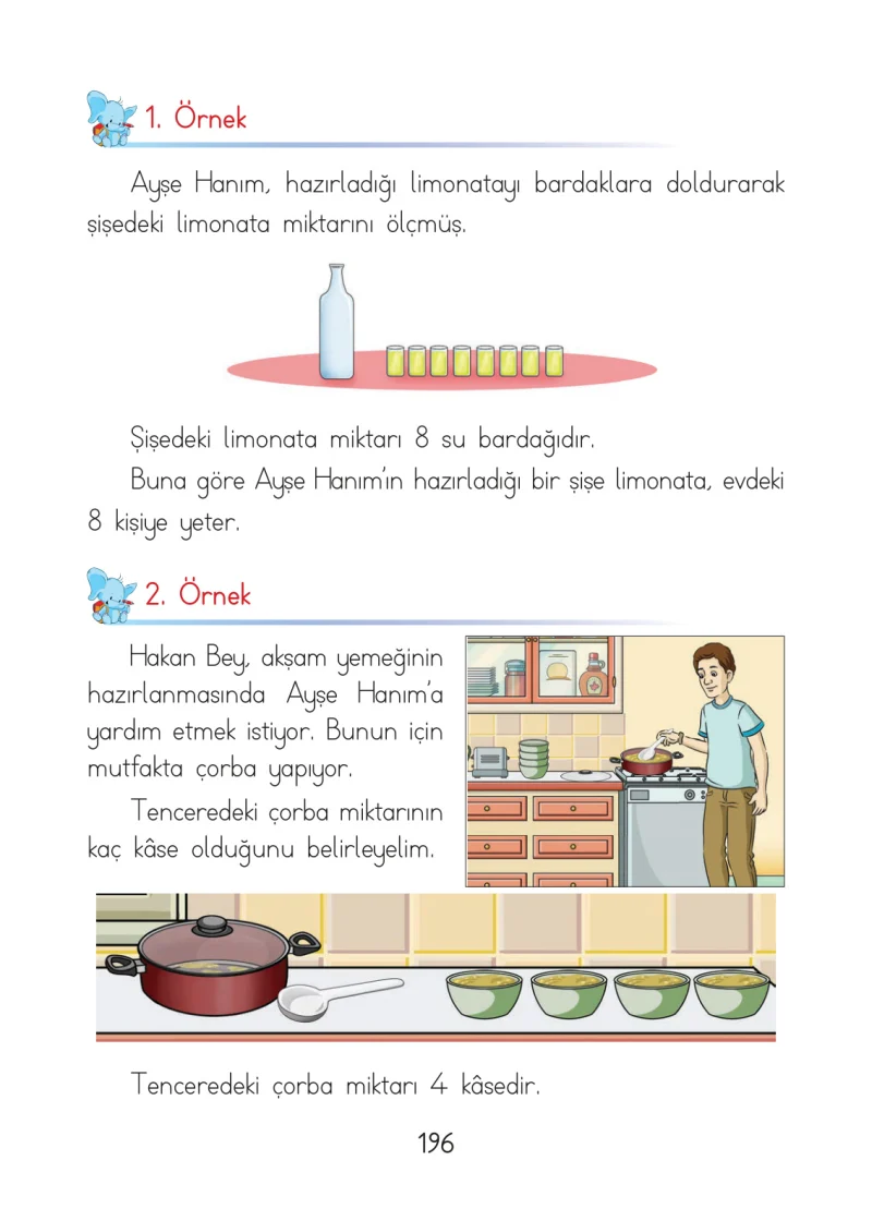 1. Sınıf Matematik Ders Kitabı Cevapları Açılım Yayınları Sayfa 196
